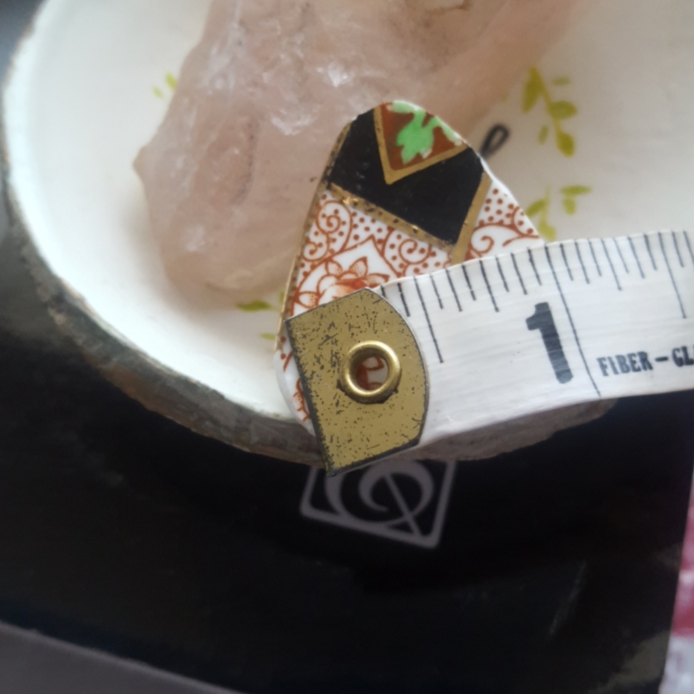 Adjustable Hand made Ceramic Ring - Picture 4 of 6